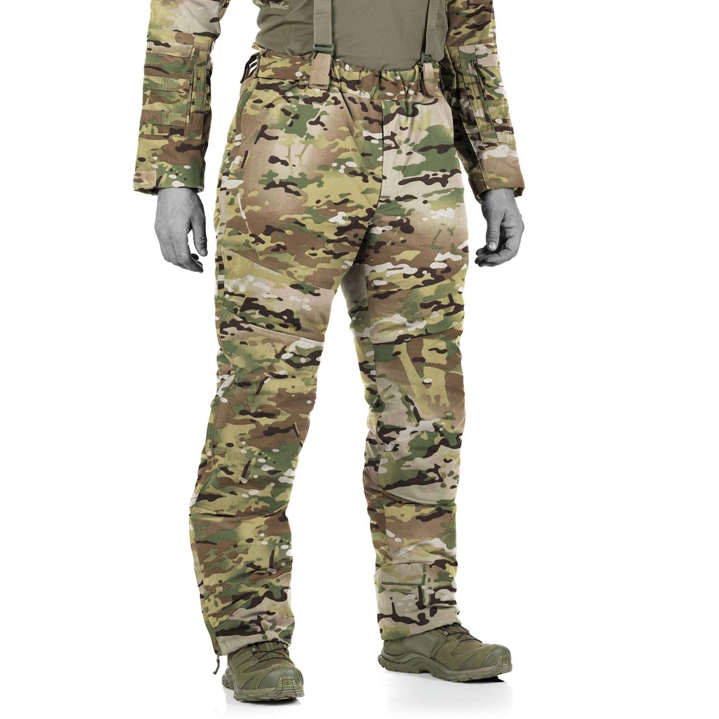Delta OL 4.0 Tactical Winter Pants: Long water-repellent side zippers for easy access. Stay comfortable and protected in extreme conditions.